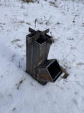 stove in the snow