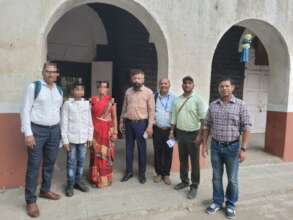 Rescued victim and the team