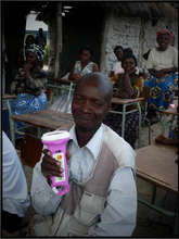 Villager Proudly Displaying the Torch He Received