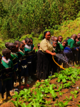 Children learn about One Health in Tanzania