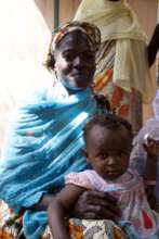 Baby Fatoumata with her aunt