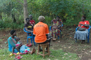 Farmers during the refresher training