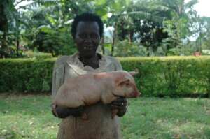 Irene is looking forward to raising the piglet