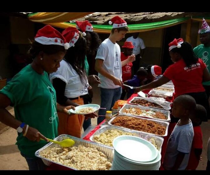 christmas meals for 700 needy children in ghana