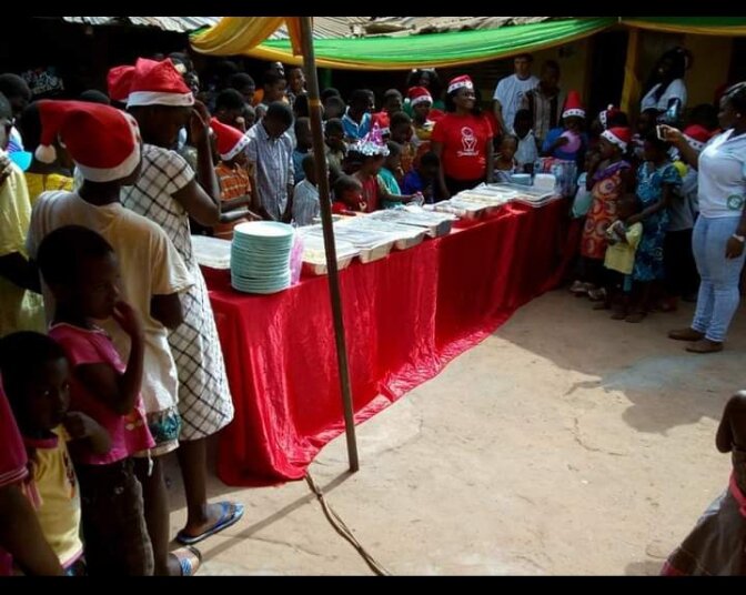christmas meals for 700 needy children in ghana