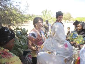 Bess and Brian talk with the women of Gougaram