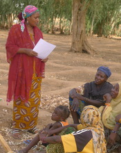 At nutrition class with teacher Halima
