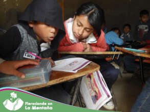 Children attend literacy classes.