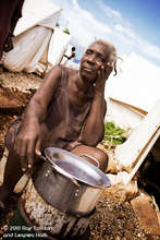 Josanie LaFortune with her Rocket cookstove