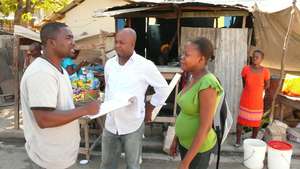 Haiti Program Manager Jean Maire Gabriel (left)