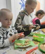 Bringing joy  to children during air alarms