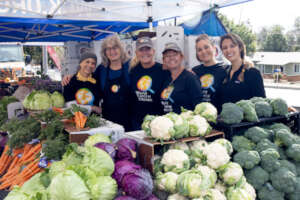 Fresh produce at the WCK farmers market in LA