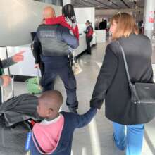 The airport is a new environment for these kids