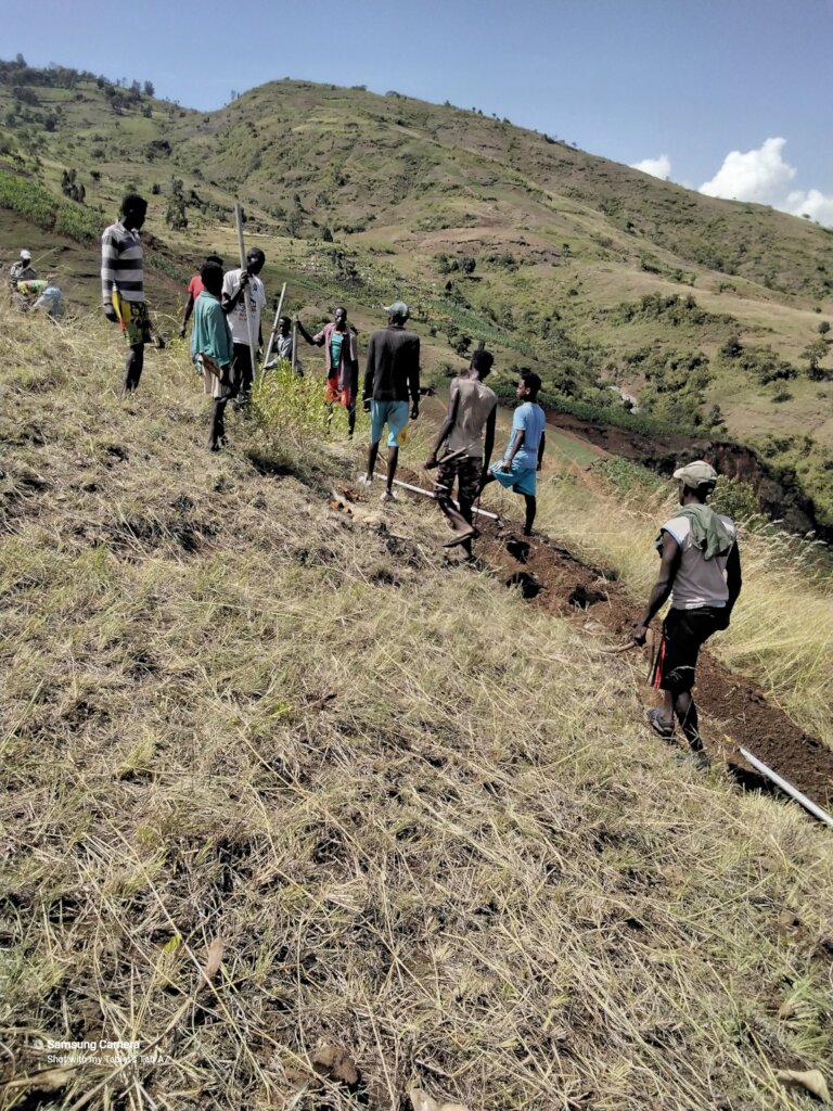 Community participation in trench digging
