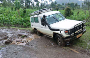 Heavy rains mean roads are difficult to navigate