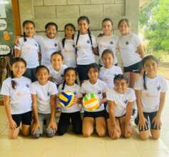 Our first ever girl's volleyball team