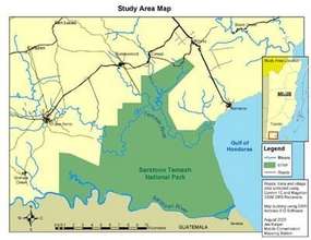 Map of  Sarstoon-Temash National Park