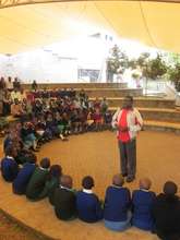 Jitegemee Director Speaking to Students