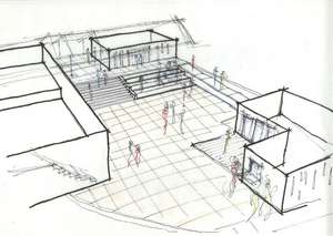 Future Sustainable Building Sketch