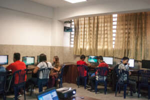 Newly equipped computer lab. Chamos, 2023