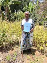Odelia happy receiving certificate