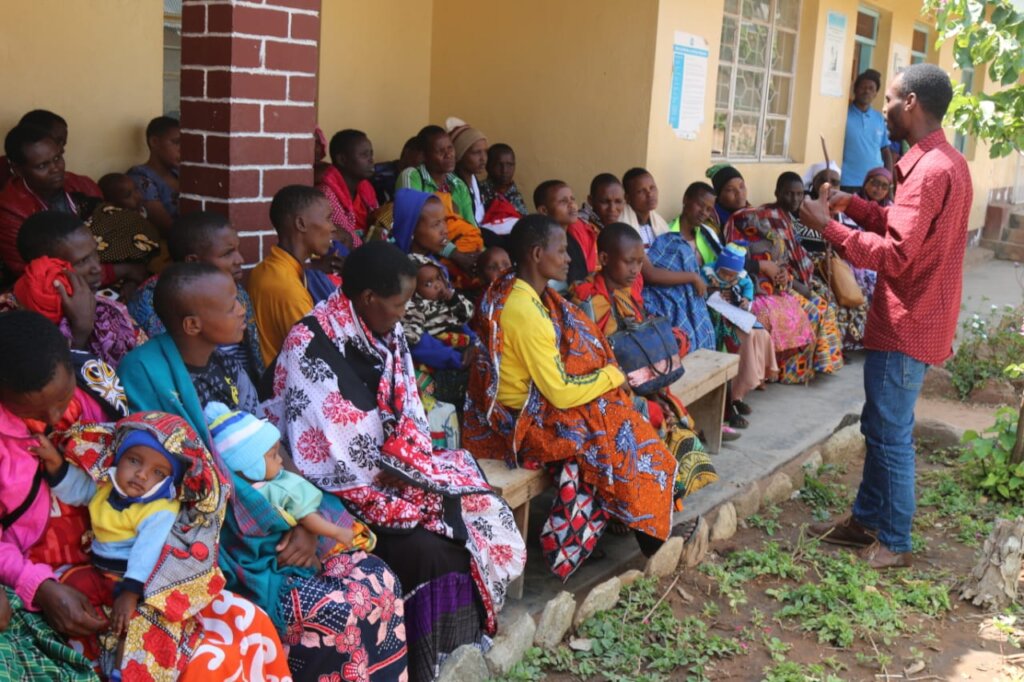 Village women in training with TAJPI facilitator