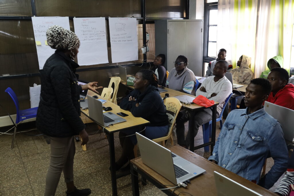 Digital training at our partner centre in Kibera