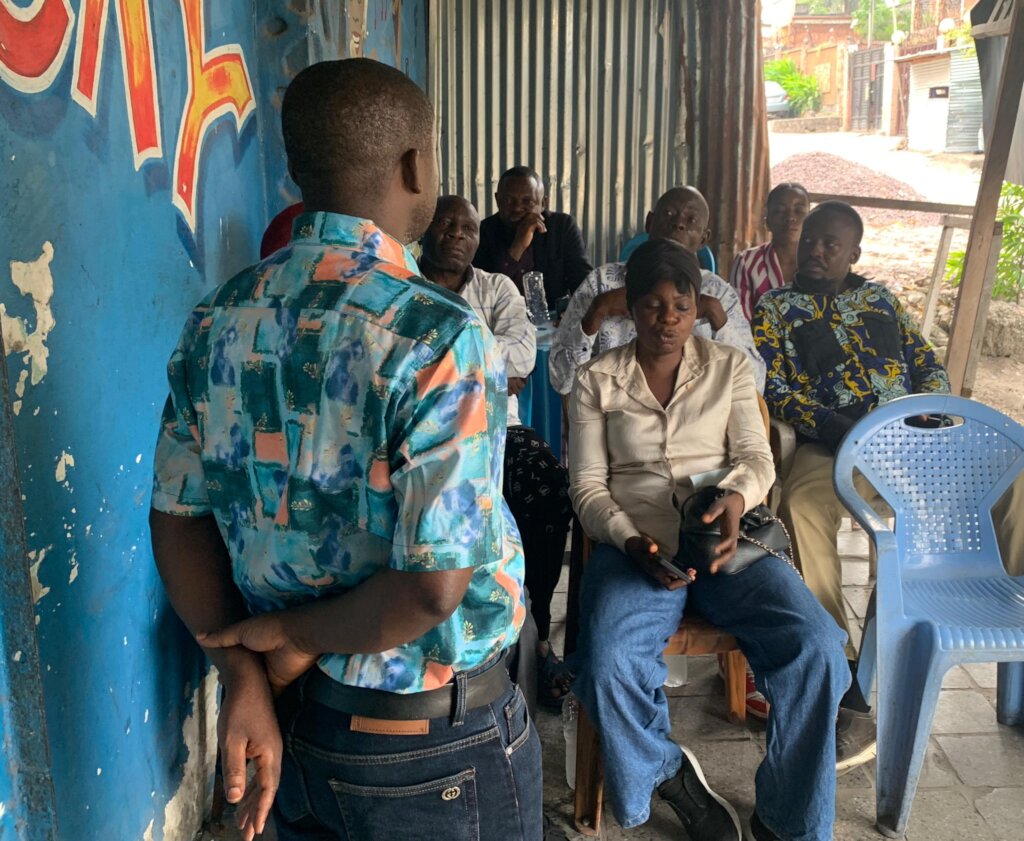 Meeting refugee leaders in Kinshasa to discuss