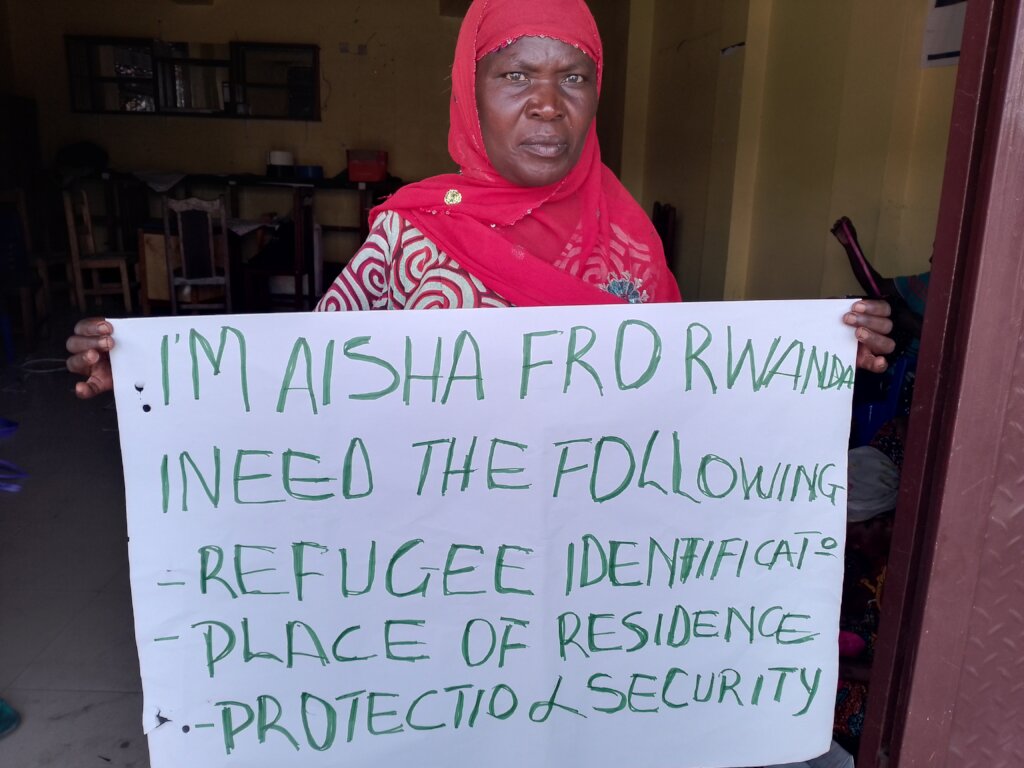 Aisha has been in DRC since 1994 but has no ID