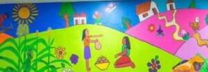 Youth create mural of rural life