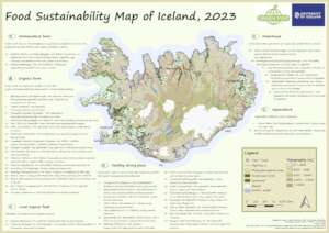 The first print map with food icons, from Iceland!