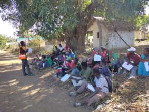 Debriefing Community members during the survey