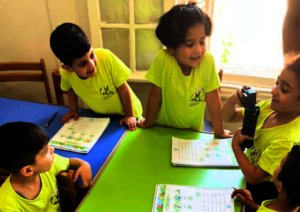 Children at school in Aleppo