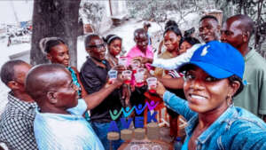VSLA members celebrating their savings success