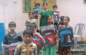 school bags distribution