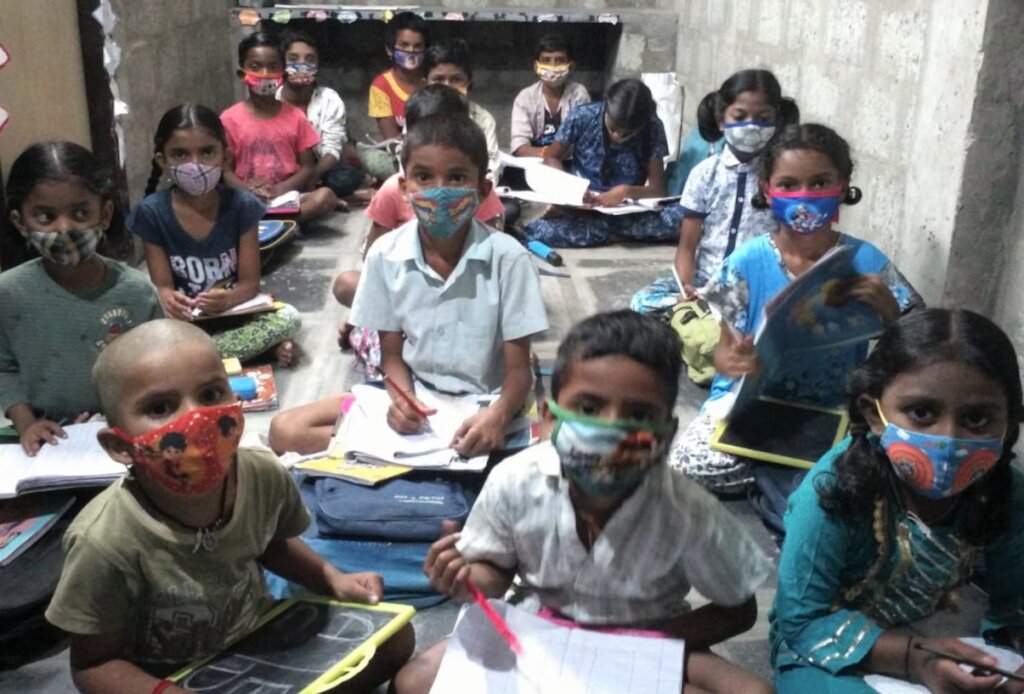 Support Learning centres for slum Children- India