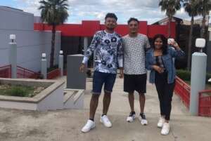 Our scholars outside the Chiminike Museum