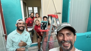 Painting the interior yard