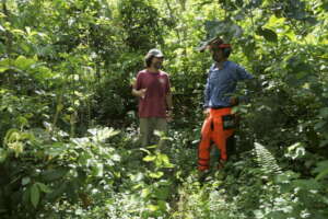 Dr. Braulio Quintero (left) Trail Restoration