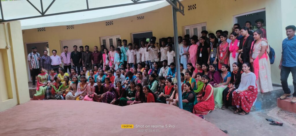 With visiting students