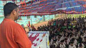 BCT Secretary B Sri Ram Murty addresses students