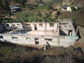 Sides of Building Being Erected