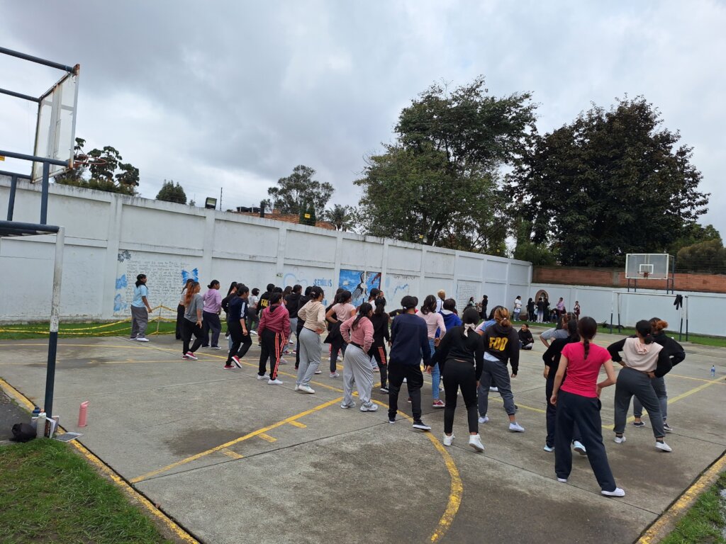 Children participating in team-building workshops