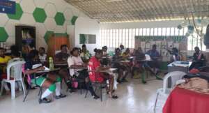 Girls in a workshop on prevention of exploitation