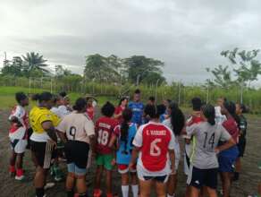Girls participating in a workshop