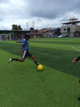 Girl in our football for peace project