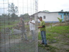 Building the structure for the rain water tank