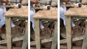 Old Way of Foot Propulsion of Pottery Wheel