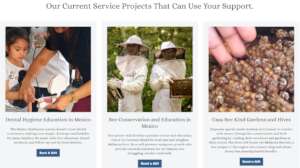 GlobalGiving Projects shown on Website