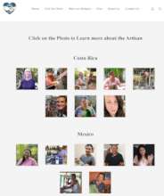 Website page for learning about our artisans